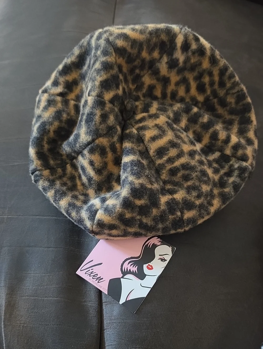 Starlet Beret in Vintage Leopard Print - Vixen by Micheline Pitt